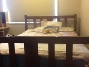 Double Wooden Slat Bed for Sale