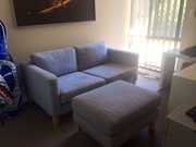 2 seater chair and ottoman