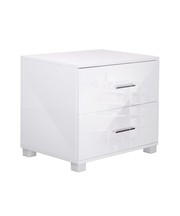 High Gloss White Bedside Table in  Australia - Flipdals