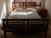 Queen Size Bed Wooden with Mattress