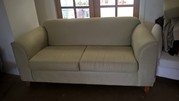 (2) Three seater lounges excellent condition faux suede 