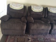 1 three seater Sofa and 2 one seater Recliners