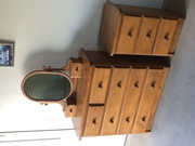 Timber Chest of Draws with Mirror and matching bedside draws