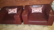 Set of Two Luxury Leather Armchairs