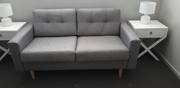 2 seater lounge Light grey colour